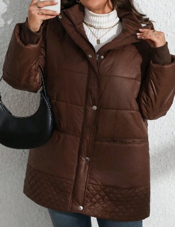 Geaca SHEIN CURVE, maro