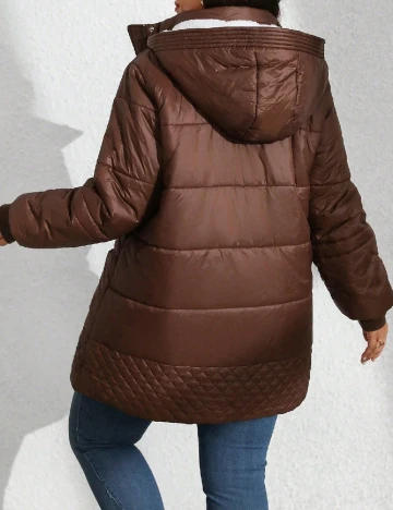 Geaca SHEIN CURVE, maro