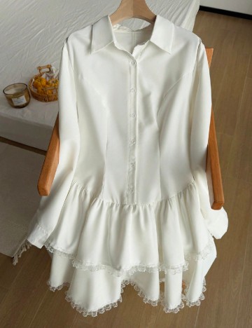 
						Rochie scurta SHEIN CURVE, alb