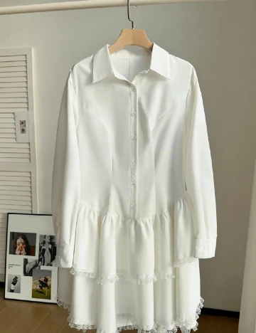 Rochie scurta SHEIN CURVE, alb