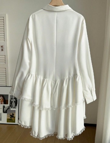 Rochie scurta SHEIN CURVE, alb