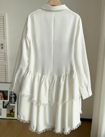 Rochie scurta SHEIN CURVE, alb