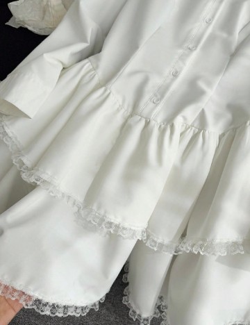 Rochie scurta SHEIN CURVE, alb