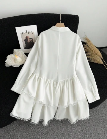 Rochie scurta SHEIN CURVE, alb