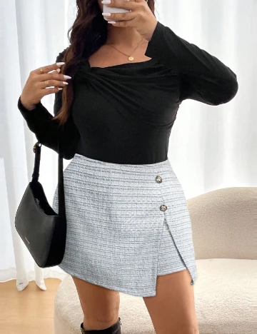 Fusta pantalon SHEIN CURVE, gri