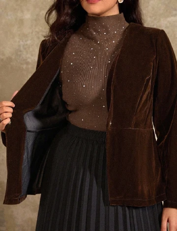 Sacou SHEIN CURVE, maro