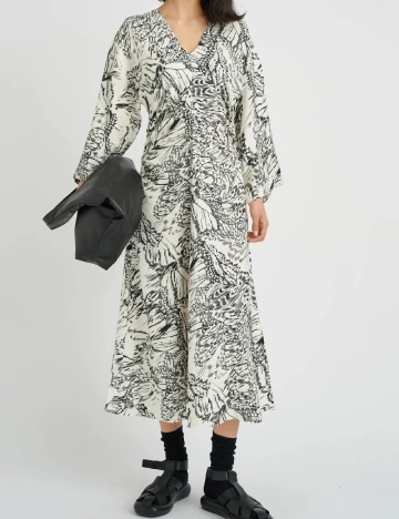 Rochie medie InWear, alb/negru