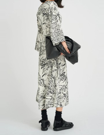 Rochie medie InWear, alb/negru