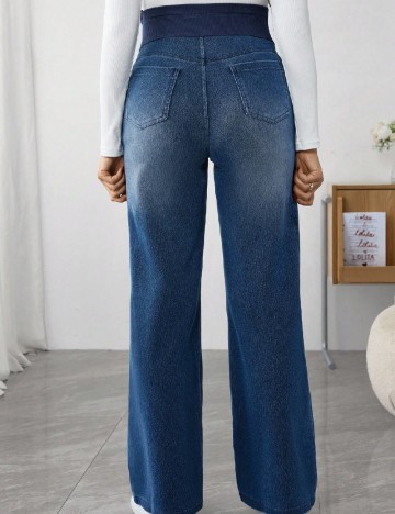 Pantaloni SHEIN Maternity, albastru