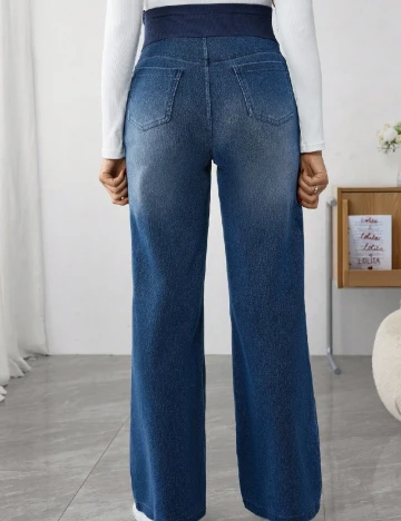 Pantaloni SHEIN Maternity, albastru