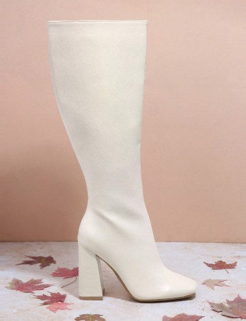Cizme SHEIN, ecru