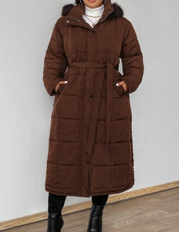 Geaca SHEIN CURVE, maro