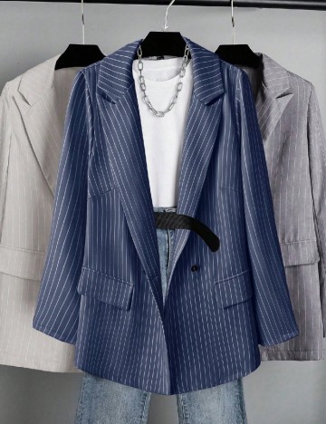 
						Sacou SHEIN CURVE, bleumarin