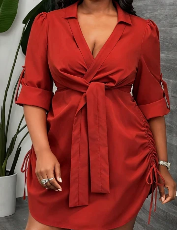 Rochie scurta SHEIN CURVE, rosu