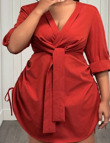 Rochie scurta SHEIN CURVE, rosu