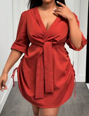 Rochie scurta SHEIN CURVE, rosu