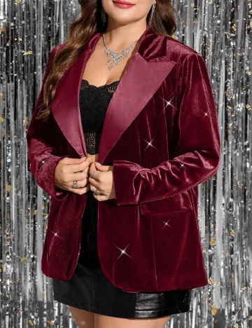 Sacou SHEIN CURVE, visiniu