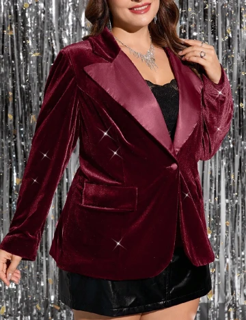 Sacou SHEIN CURVE, visiniu