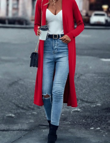 Cardigan SHEIN, rosu