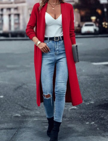 Cardigan SHEIN, rosu