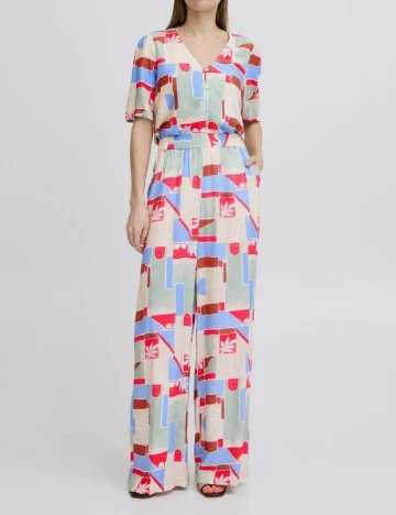 Pantaloni Ichi, mix culori