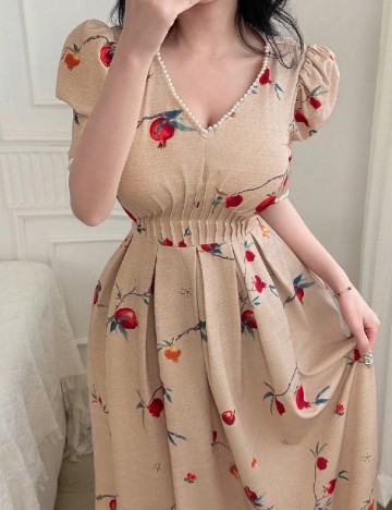 Rochie lunga SHEIN, crem