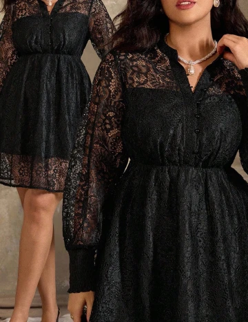 Rochie scurta SHEIN CURVE, negru