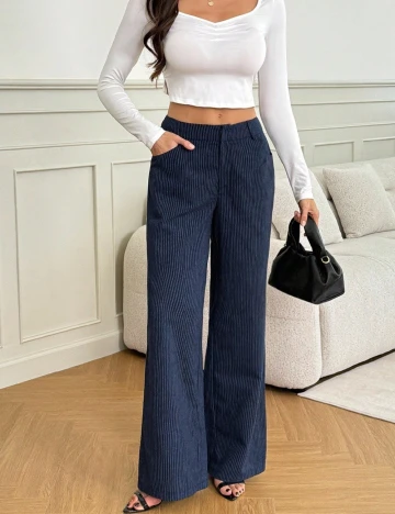 Pantaloni SHEIN, bleumarin