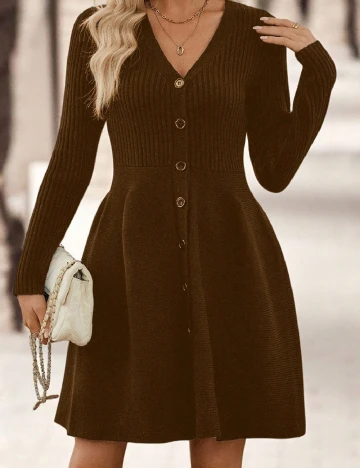 Rochie scurta SHEIN, kaki