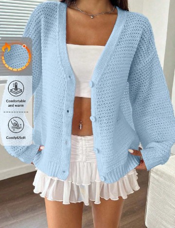 Cardigan SHEIN, albastru