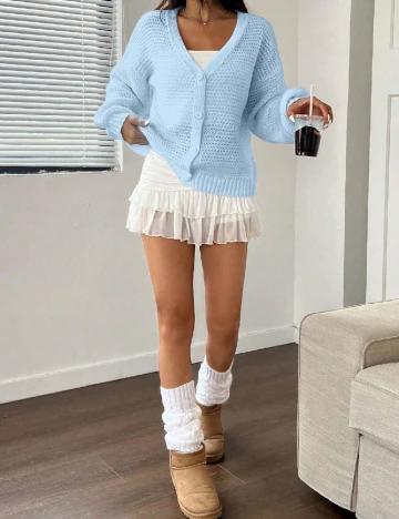 Cardigan SHEIN, albastru