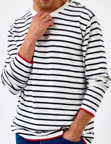 Bluza Kronstadt, alb/negru