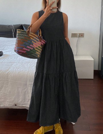 
						Rochie lunga Dazy, negru