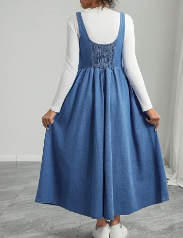 Rochie medie SHEIN Maternity, albastru