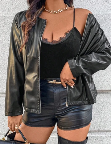 Jacheta SHEIN CURVE, negru