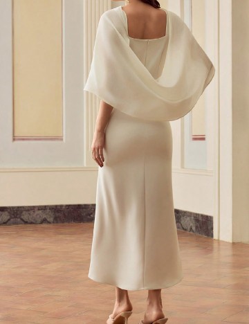 Rochie medie SHEIN, ecru