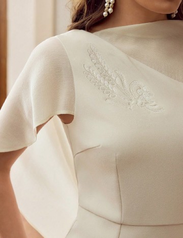 Rochie medie SHEIN, ecru