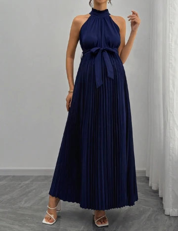 Rochie lunga SHEIN Maternity, bleumarin