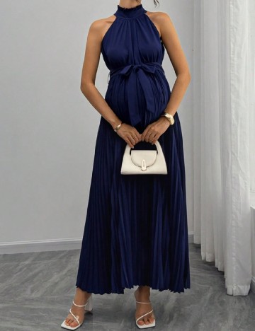 Rochie lunga SHEIN Maternity, bleumarin