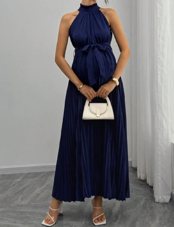 Rochie lunga SHEIN Maternity, bleumarin