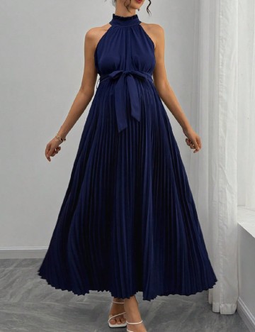 Rochie lunga SHEIN Maternity, bleumarin