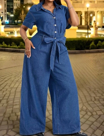 Salopeta SHEIN CURVE, albastru