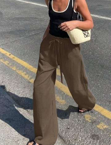 Pantaloni SHEIN, maro