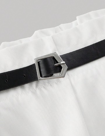 Pantaloni SHEIN CURVE, alb