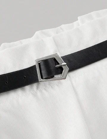 Pantaloni SHEIN CURVE, alb