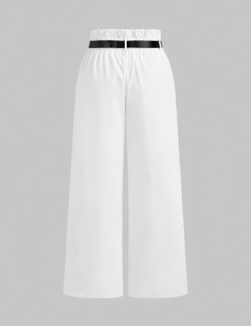 Pantaloni SHEIN CURVE, alb