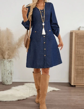 Rochie scurta SHEIN, bleumarin