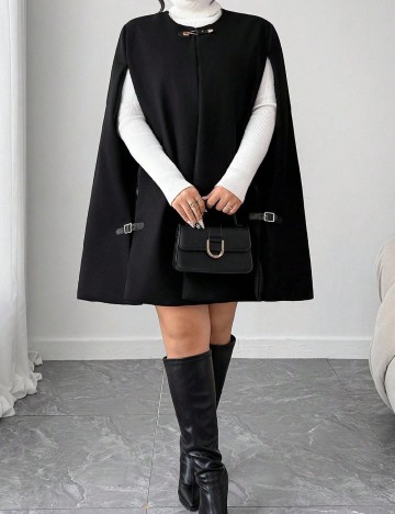 
						Poncho SHEIN CURVE, negru