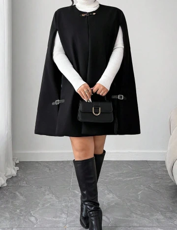 Poncho SHEIN CURVE, negru