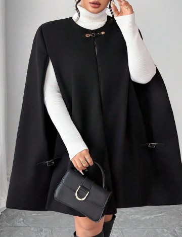 Poncho SHEIN CURVE, negru